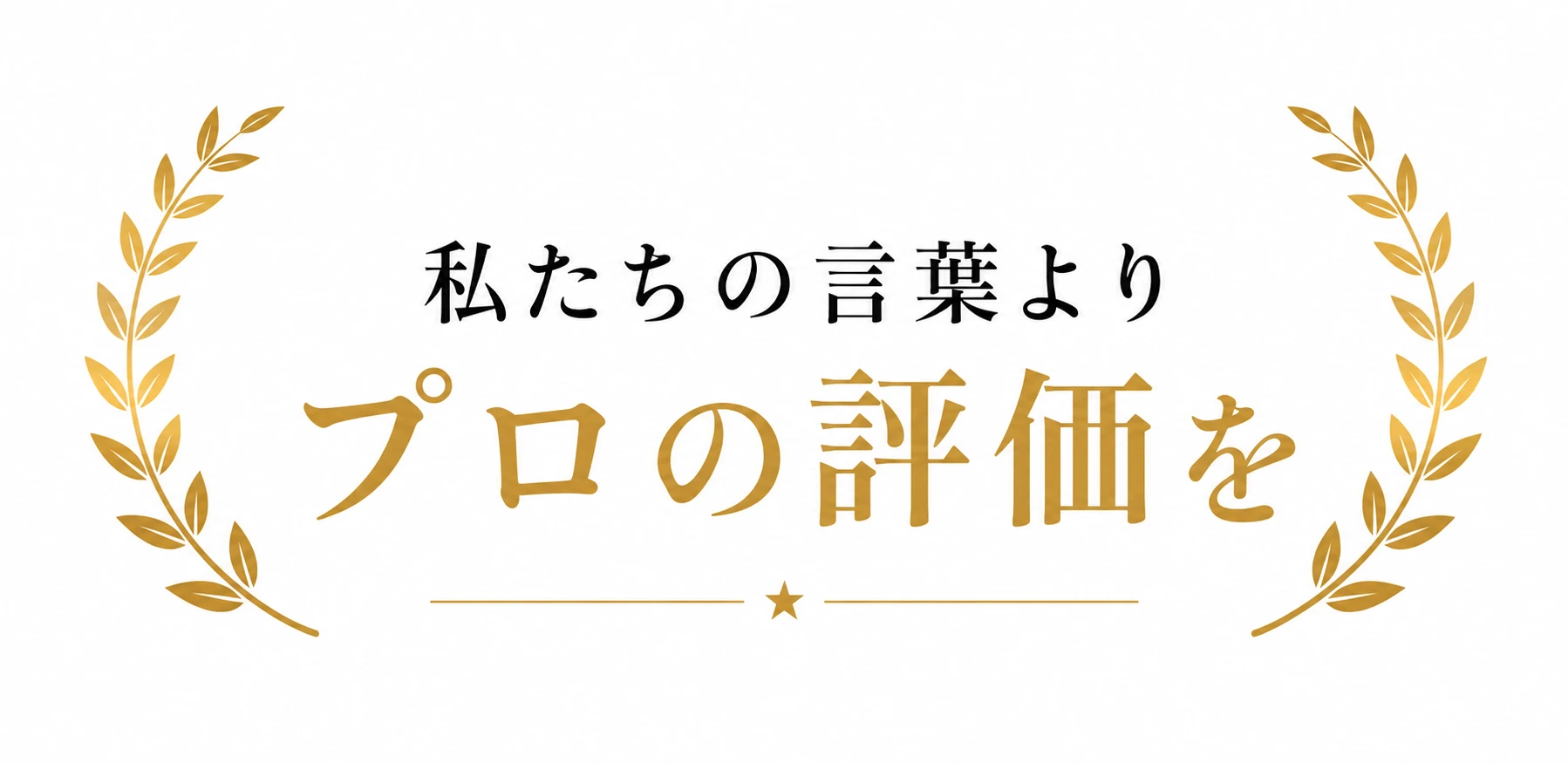 私たちの言葉より、プロの評価を。